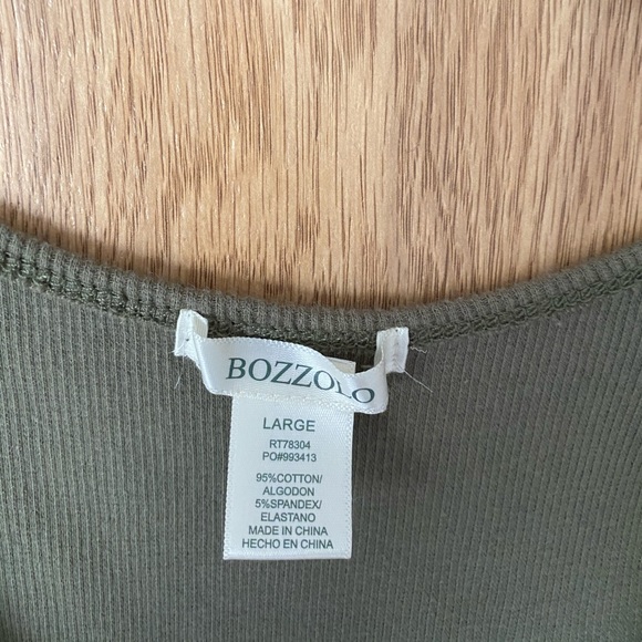 Green racer back crop top - Picture 2 of 3